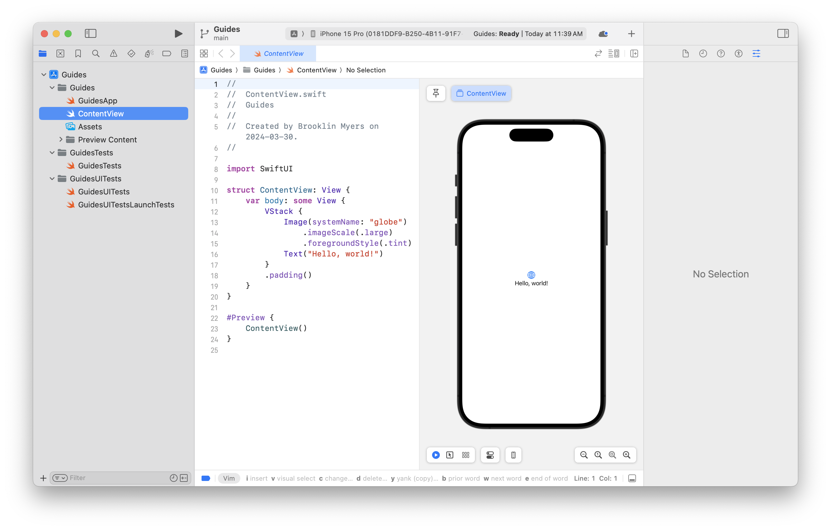 Xcode see default iOS application generated by Xcode