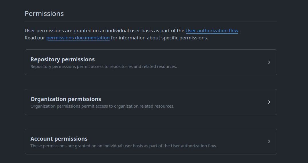 Set required permissions