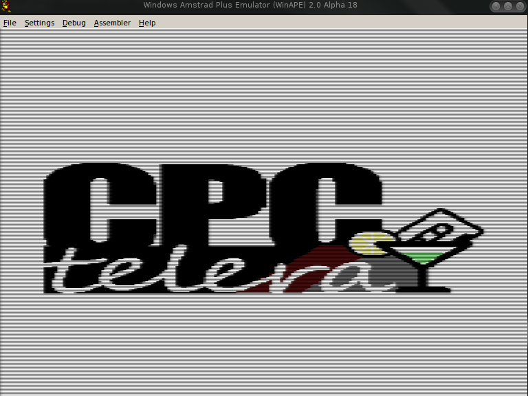 CPCtelera sprites demo showing logo