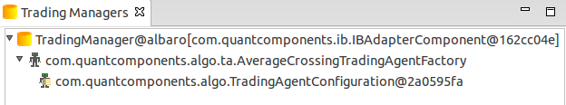 Trading agent configuration icon