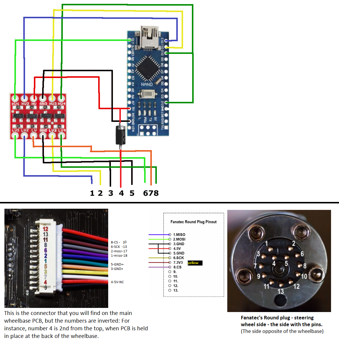 schamtics arduino nano-level shifter-fanatec round plug.png