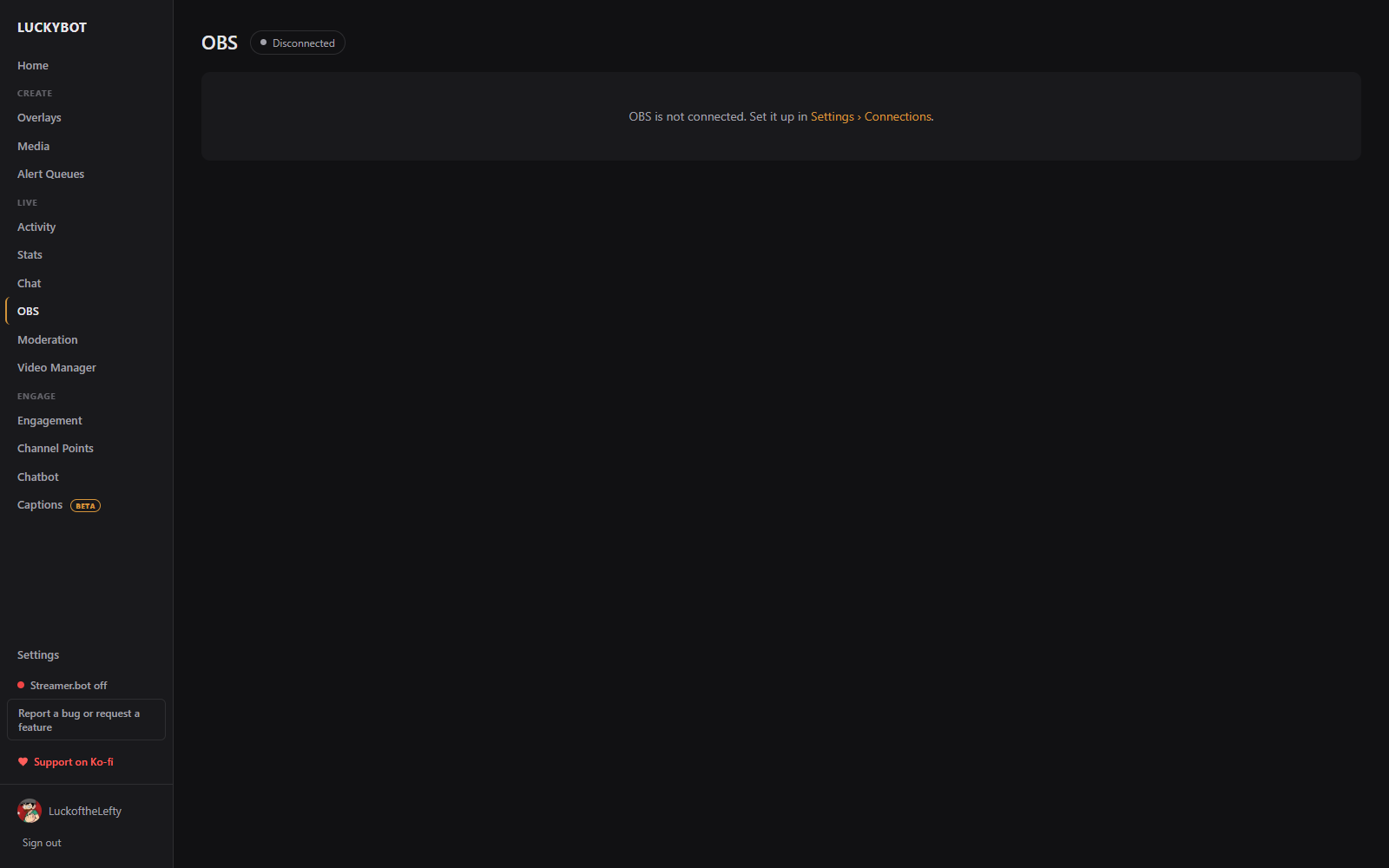 OBS page