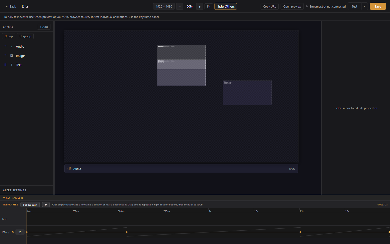 Keyframe timeline