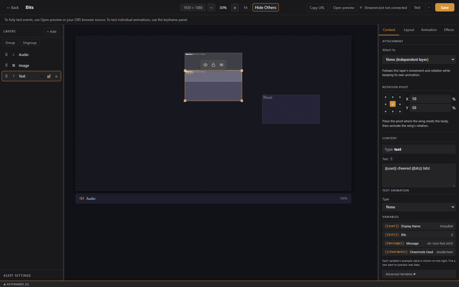 Visual editor