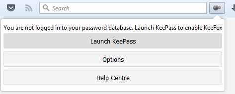 Screenshot of launch message