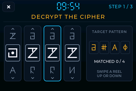 Decrypt the cipher