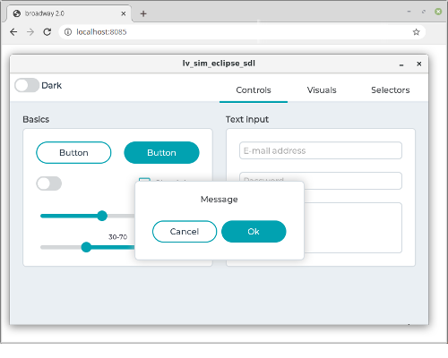 LVGL with GTK/GDK Broadway backend