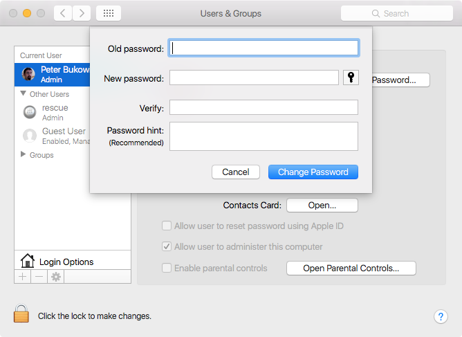 os password method