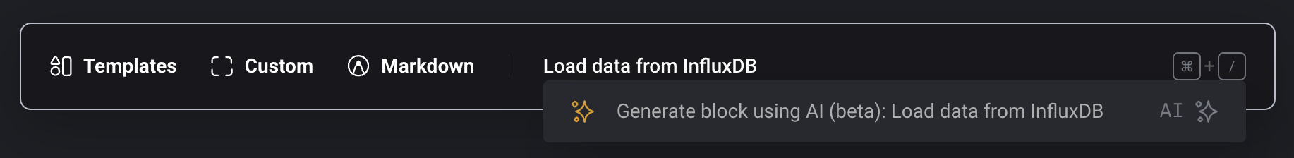 Generate block using AI
