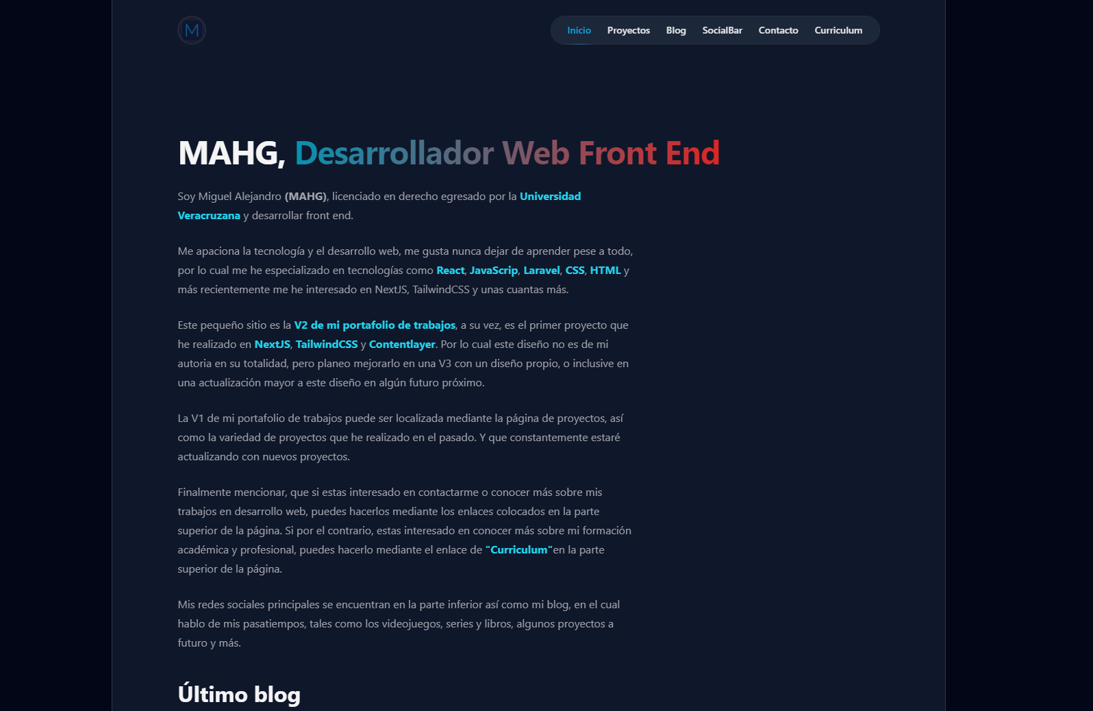 MAHG V2 - Portfolio