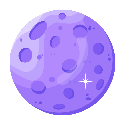a logo depicting a moon