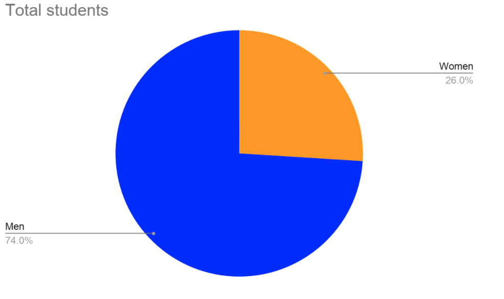 students pie chart