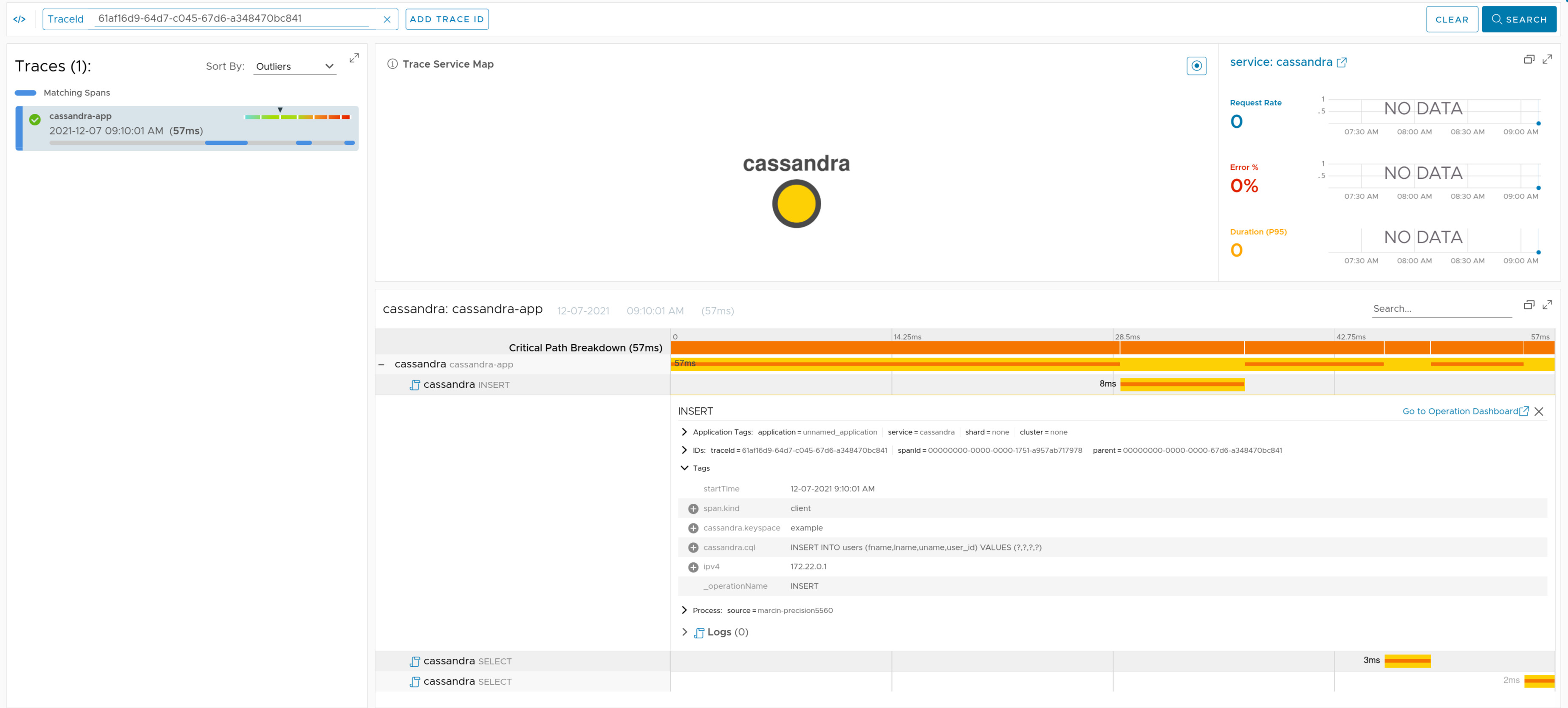 Cassandra example