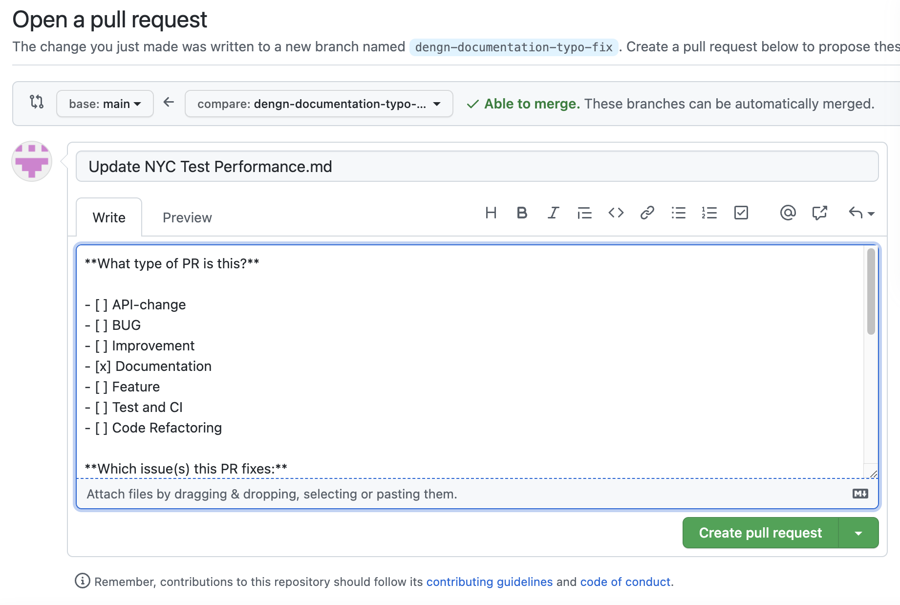 Pull Request Template