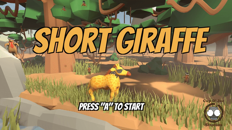 Short Giraffe title screen loop gif