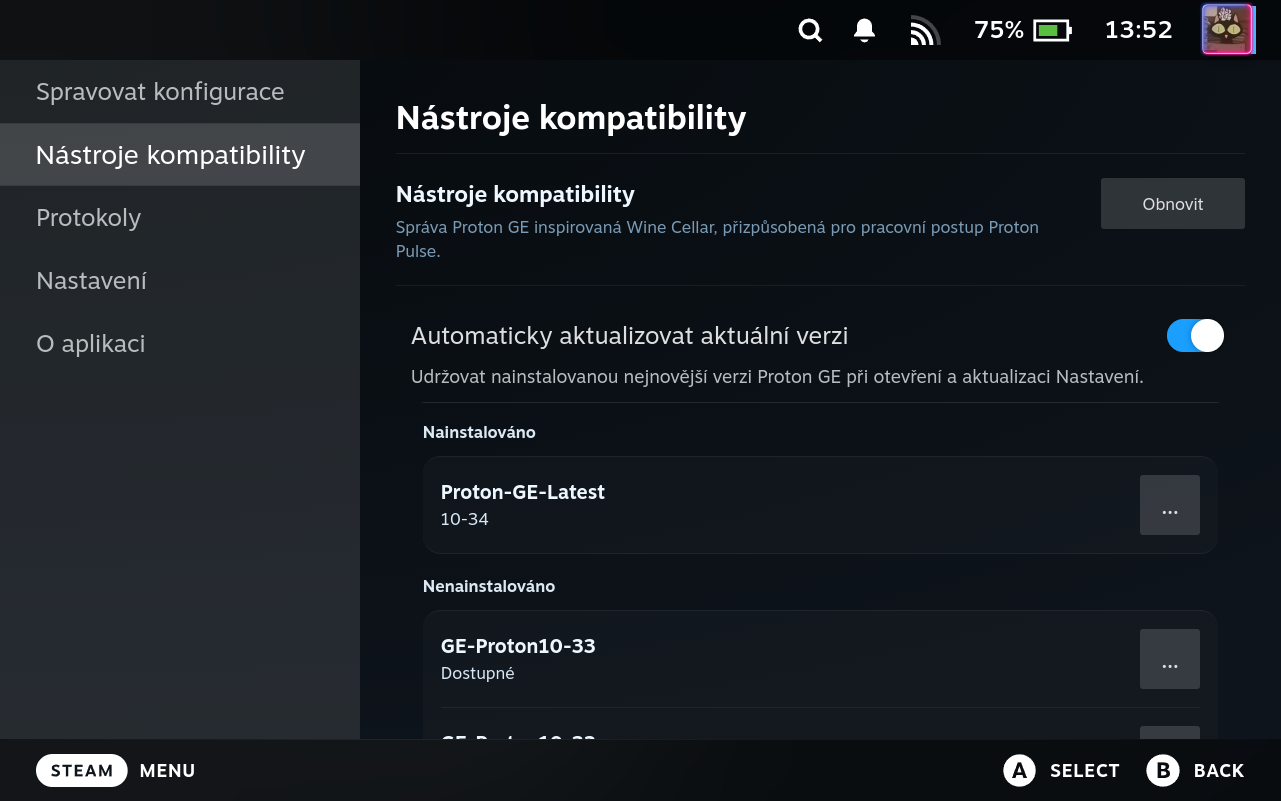Compatibility Tools Tab