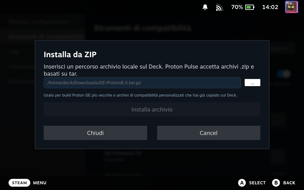 Compatibility Tools Install From ZIP