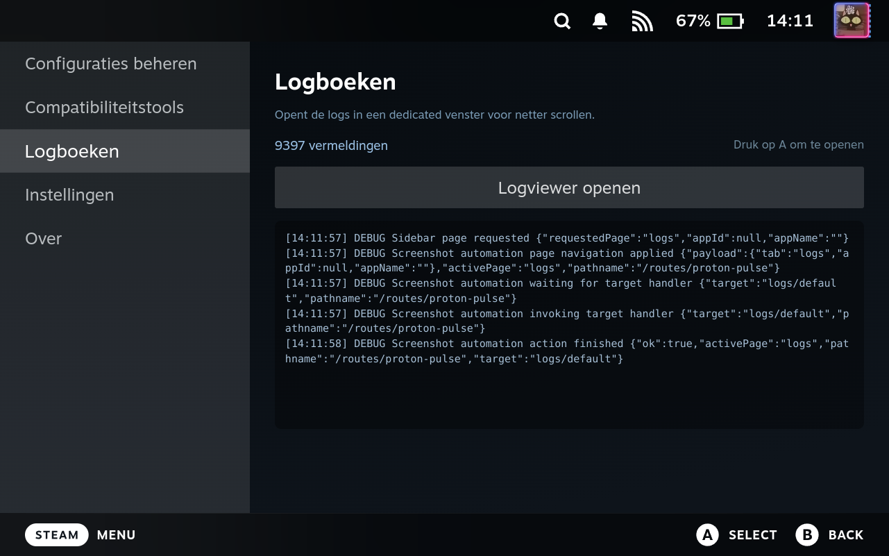 Logs Tab