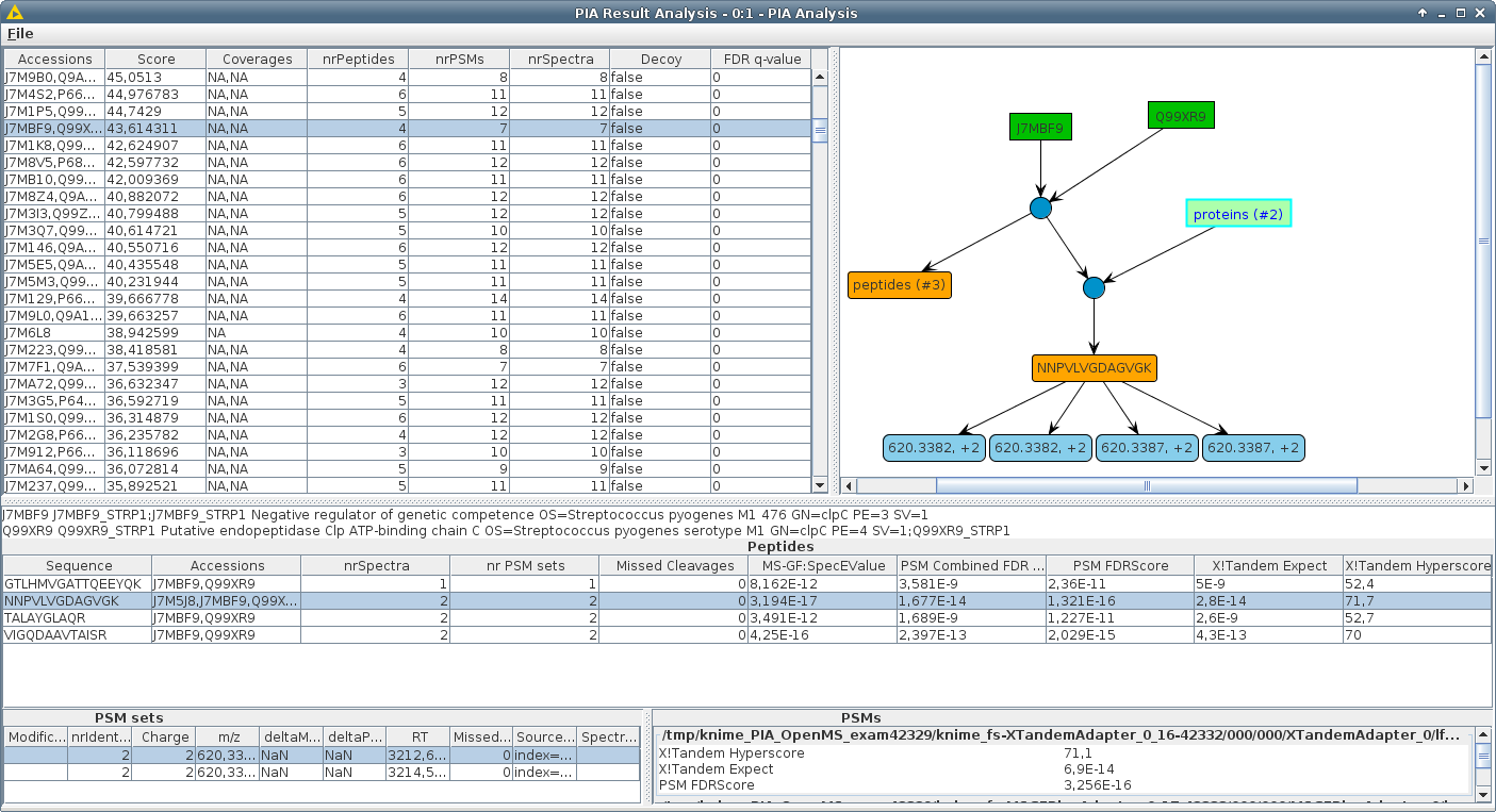 The PIA Analysis Viewer in KNIME