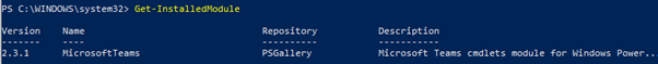 Module Installed script