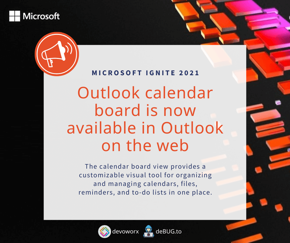 Outlook calendar board