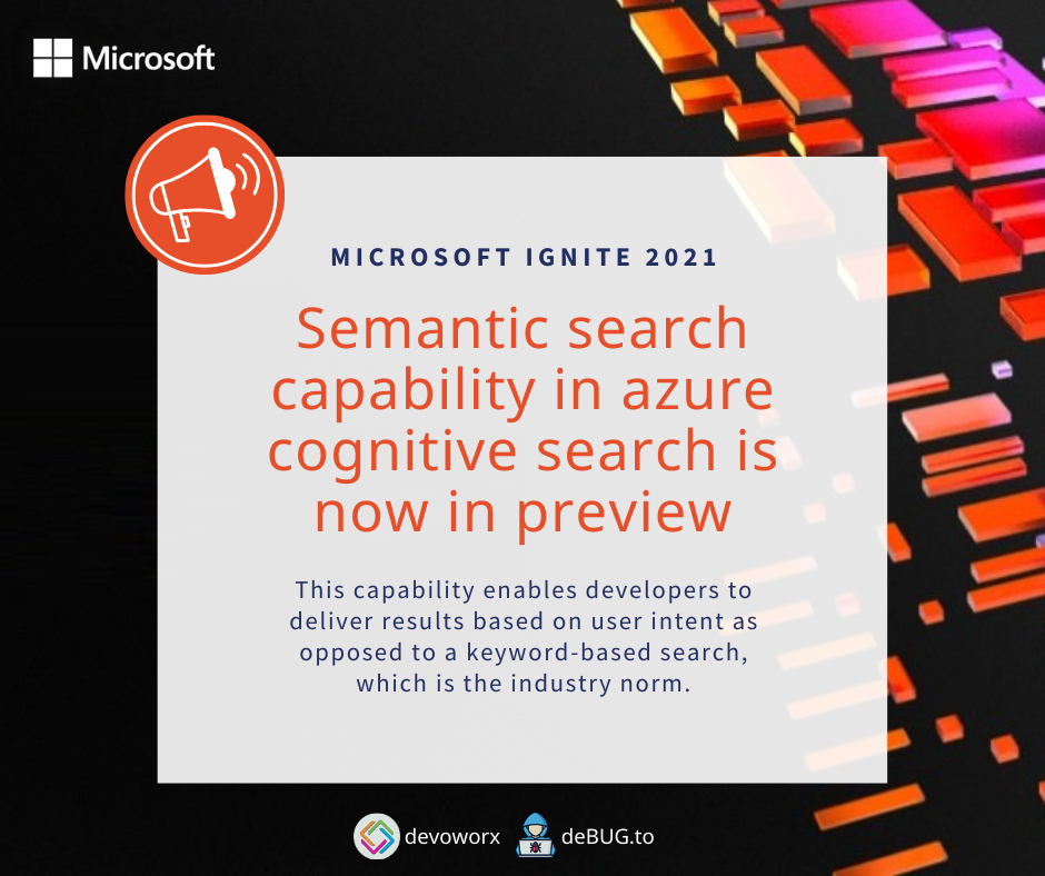 Semantic search capability in azure cognitive search