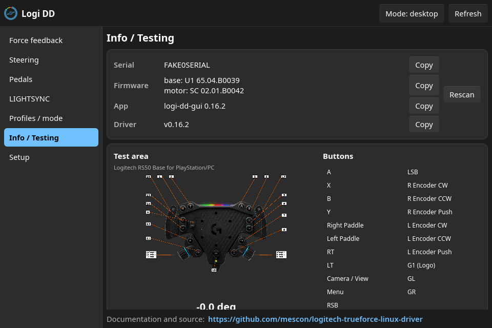 logi-dd-gui Info / Testing