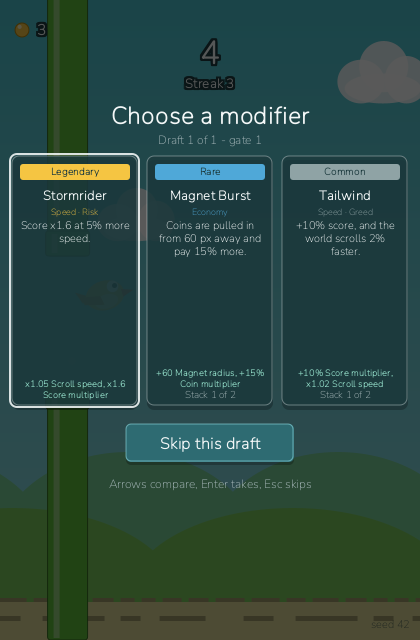 The modifier draft