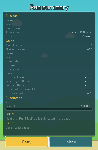 The run summary