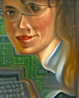 a_closeup_oil_portrait_of_young_female_teacher_of_computer_science_with_a_computer.png