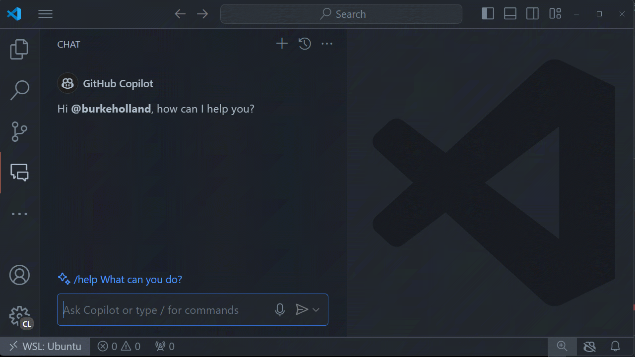 Using the VS Code chat participant