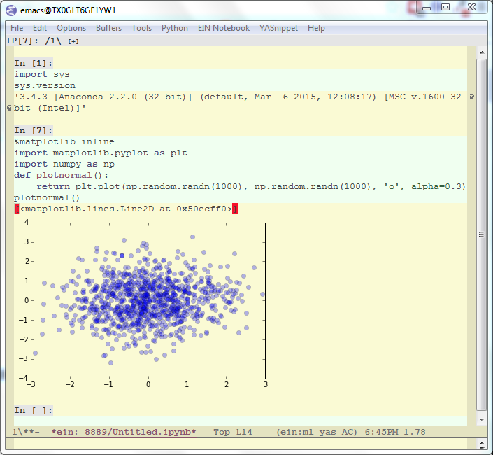 Plotting in Emacs IPython Notebook