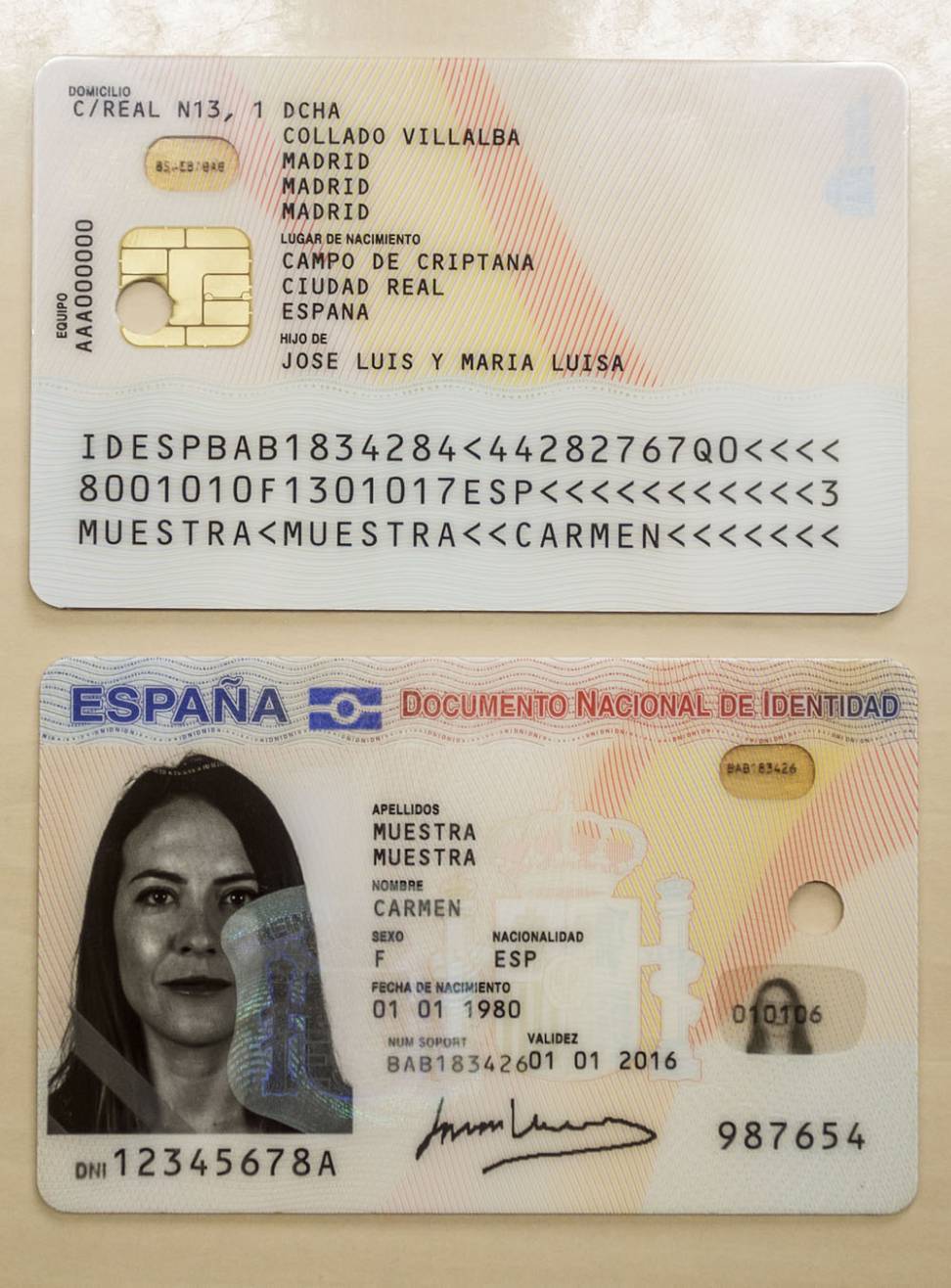 International ID sample