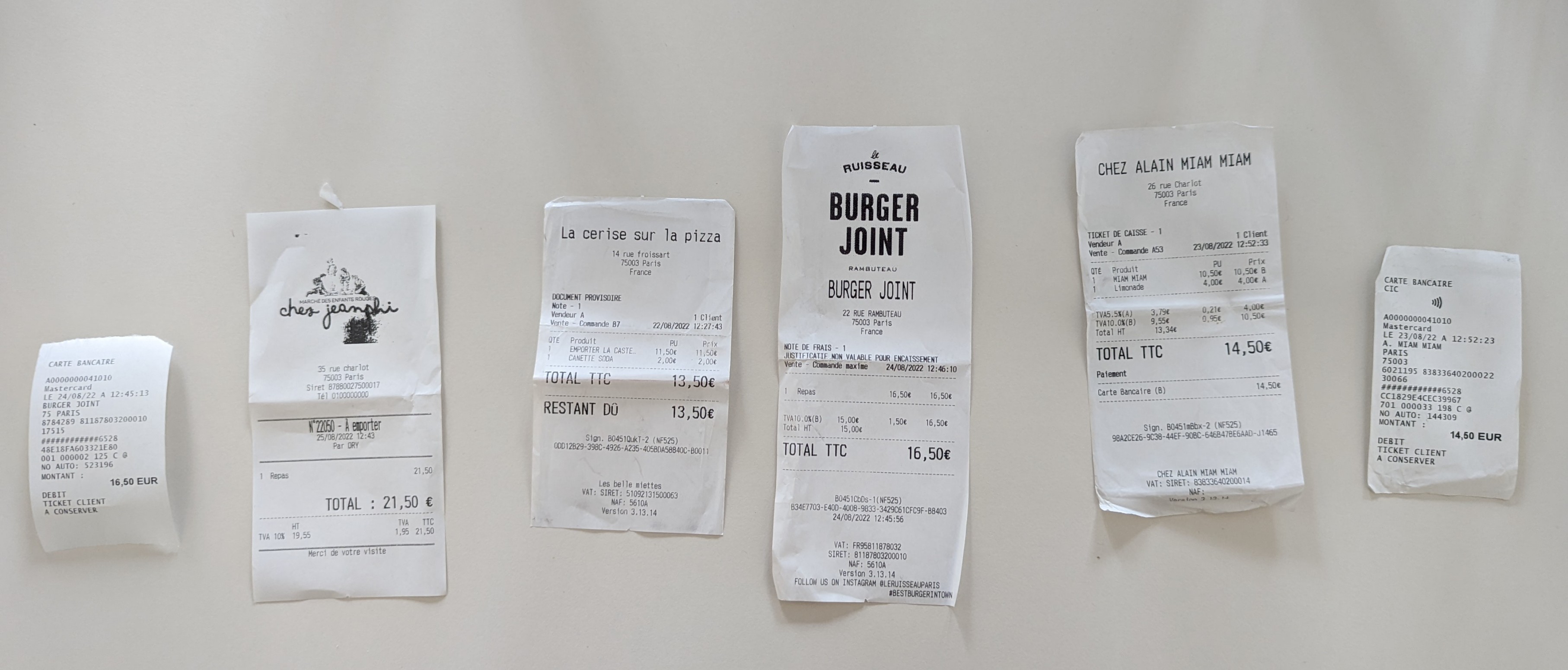 Multi Receipts Detector sample