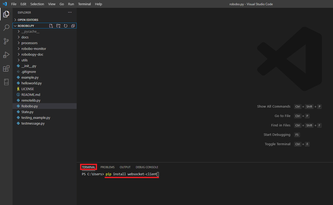 How to install websocket-client