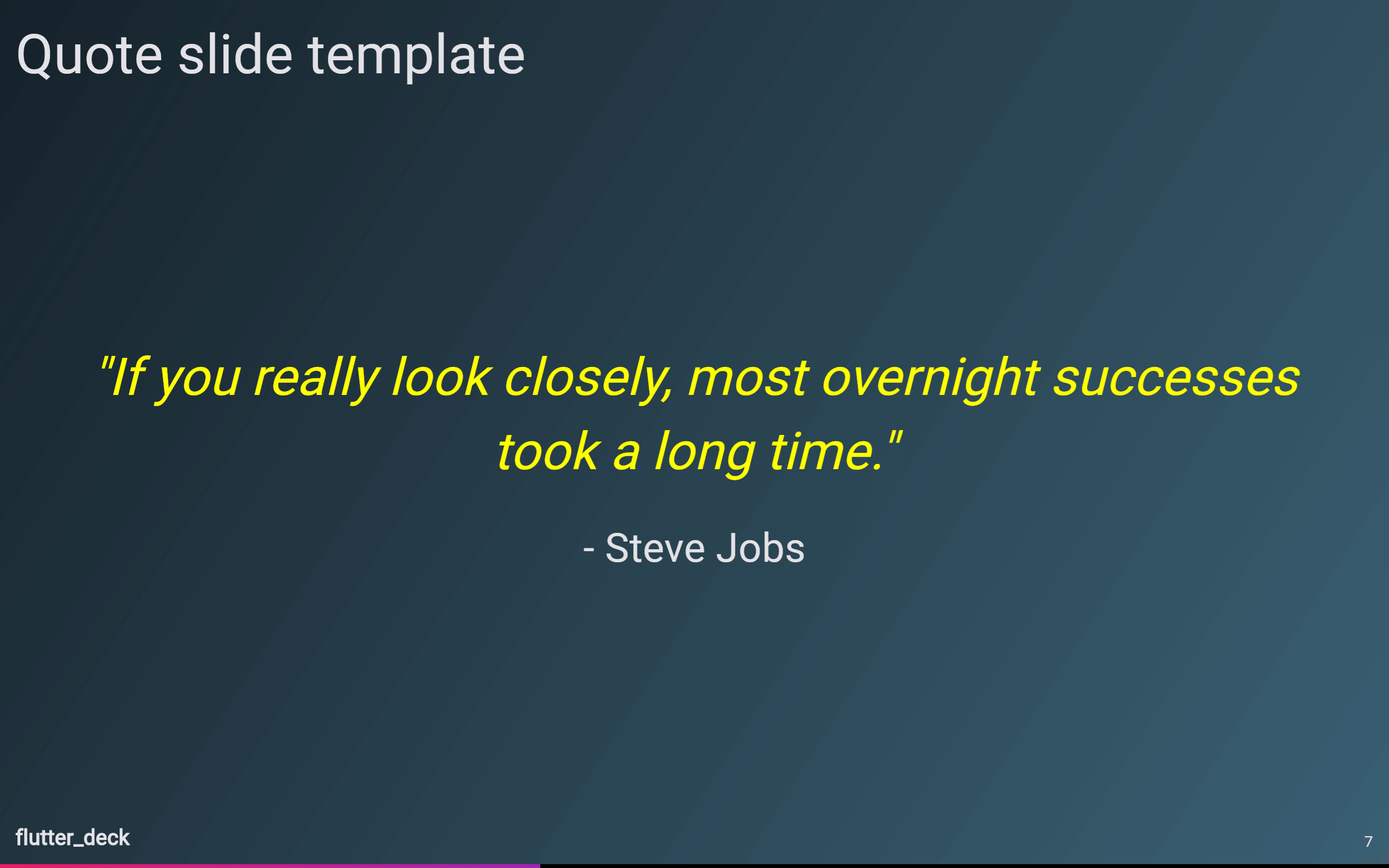 Quote slide example