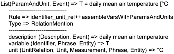 ParamAndUnit Extraction