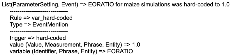 ParameterSetting Extraction