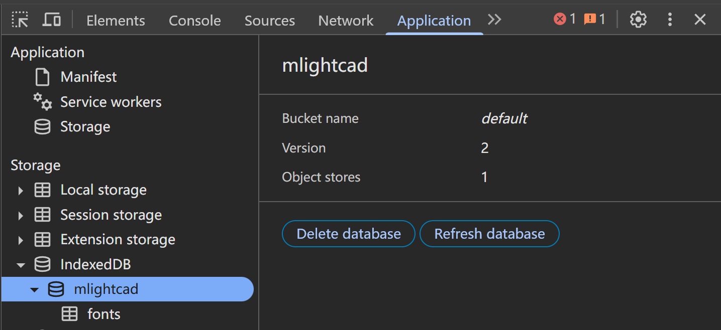 font cache
