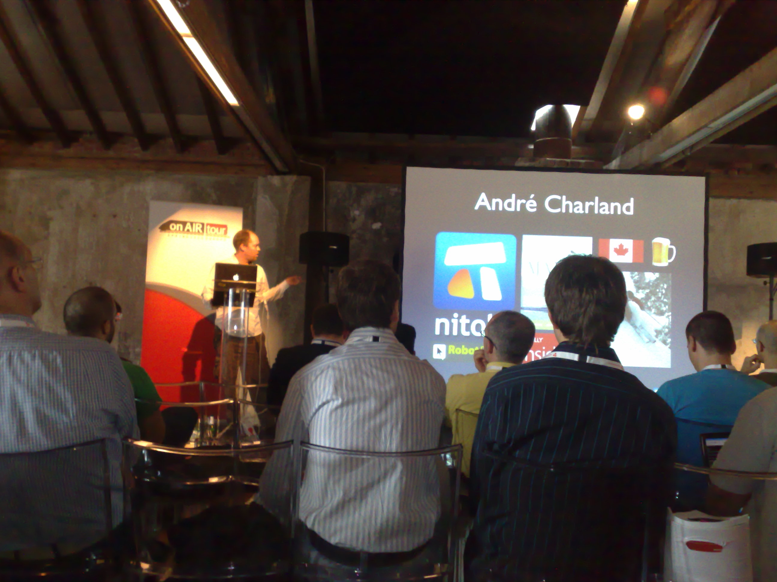 Una foto che ho scattato mentre ero all'evento di presentazione di Adobe AIR a Milano, Giugno 2008.