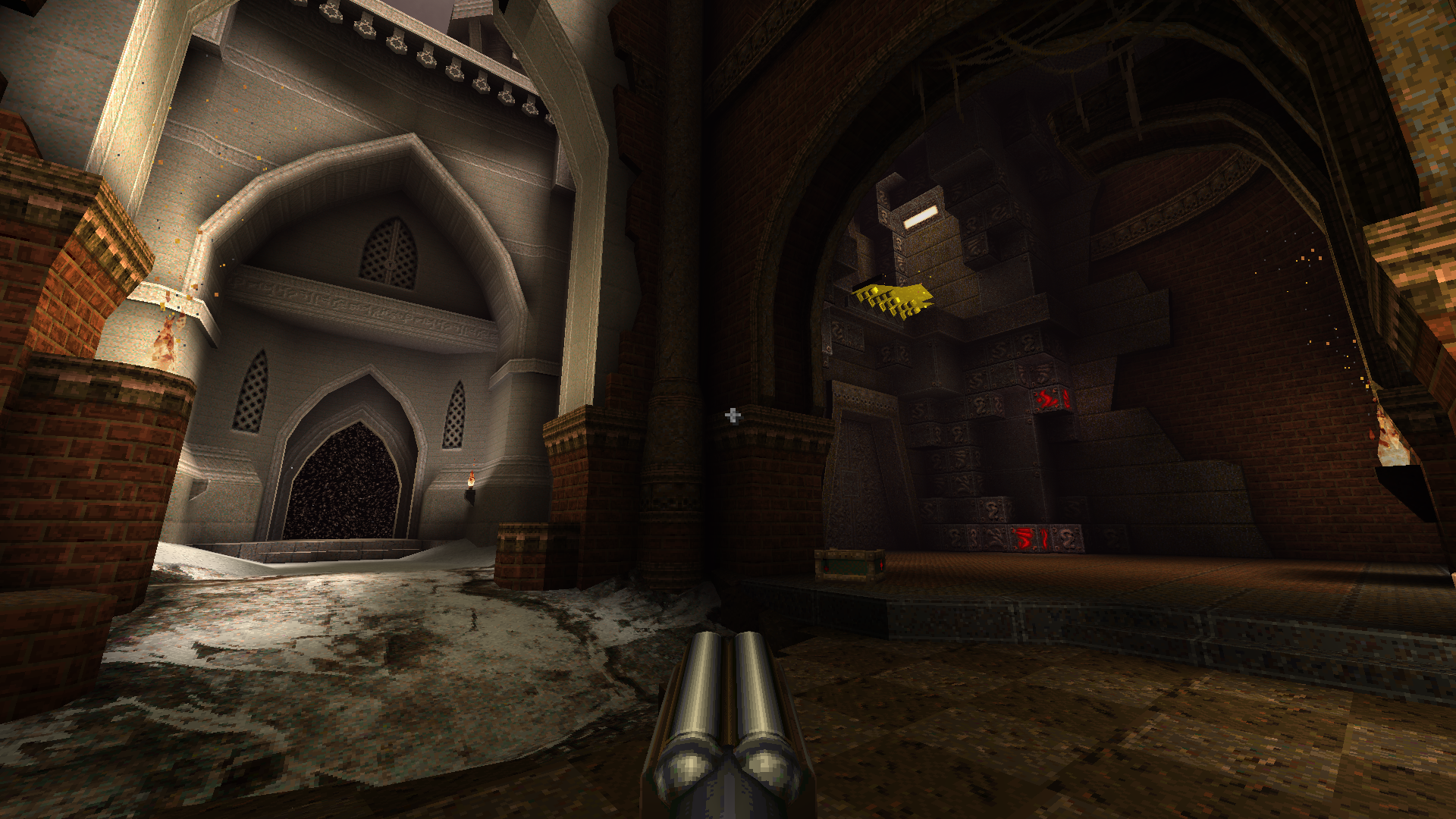 Uno screenshot di Arcane Dimensions 1.8 eseguito nel nuovo Quake.