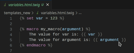 Definition for variables