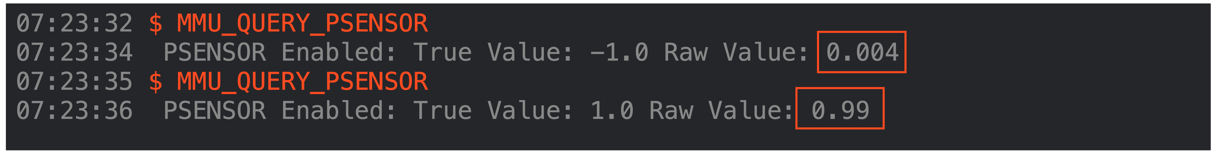 MMU_QUERY_PSENSOR validation example