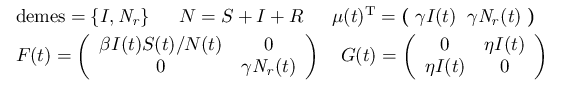 Influenza model matrix