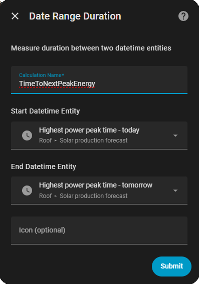 Add Date Range Duration Time To Next Peak Example