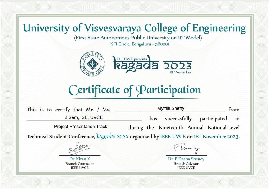 certificate