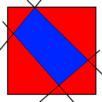 Red pieces are external pieces, blue pieces are internal pieces