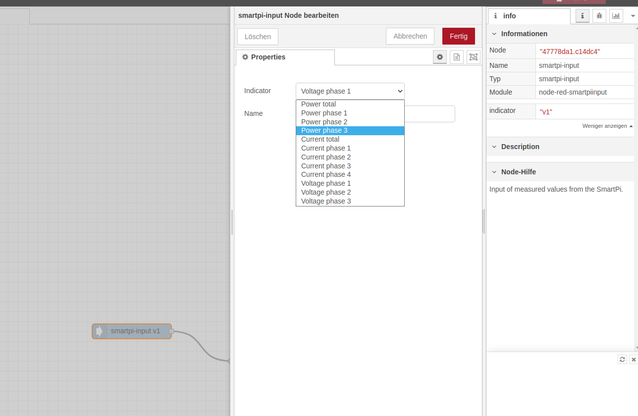 SmartPi input settings