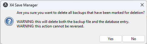 delete backup confirmation