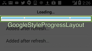 Google Style Progress Layout Screenshot